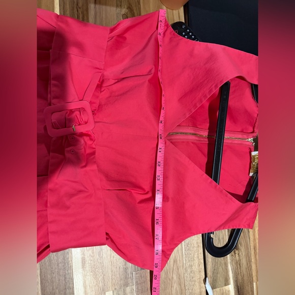 Kate Spade Coral and Navy Belted Dress - Picture 6 of 8